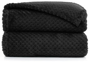 Čierna deka z mikrovlákna DecoKing Henry, 150 × 200 cm