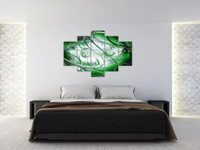 Zelený abstraktný obraz (150x105 cm)