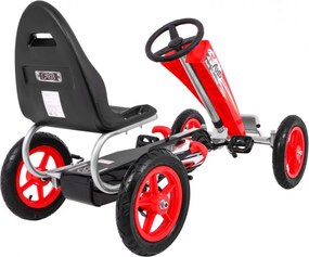 Ramiz Motokára Full Ahead AIR s pedálmi pre deti 3+ Červená + Nastavenie sedadla + Nafukovacie kolesá + Ručná brzda