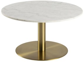 ACTONA Konferenčný stolík Corby 80 cm mramor/zlato