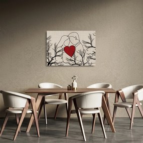 Sklenený obraz - Zamilovaný pár (70x50 cm)