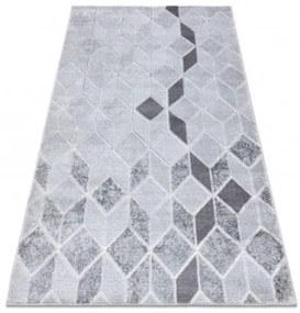 Koberec MEFE B400 Kocka, geometrický 3D štrukturálny - sivý