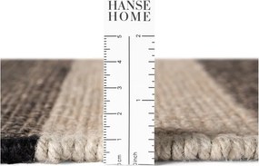 Čierny/krémovobiely obojstranný/ručne tkaný jutový behúň 80x200 cm Playa – Hanse Home