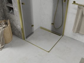Mexen Lima Duo skladacia sprchová kabína 90 x 90 cm, priehľadná, zlatá - 856-090-090-50-00-02