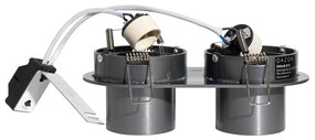Zaoblené zapustené bodové svetlo tmavosivé GU10 50 mm 2-svetlo - Installa