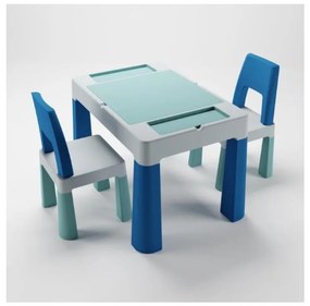 TEGA BABY - Detský stolík so stoličkami tyrkysová/modrá/biela