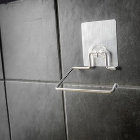 Samolepiaci držiak z pochrómovanej ocele na toaletný papier Compactor