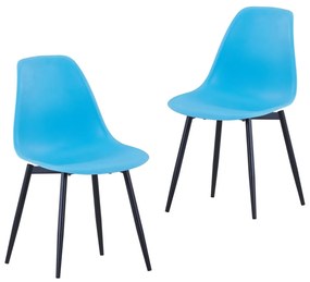 Jedálenské stoličky 2 ks modré PP 49483