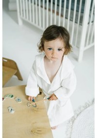 Detský biely ľanový župan Linen Tales Nature, vel. 122 - 128