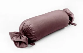 Biante Zamatový vankúš valec bonbon Velvet Prémium SVP-019 Hnedofialový 15x80 cm