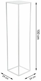Stojan na kvety 100x24 cm biela