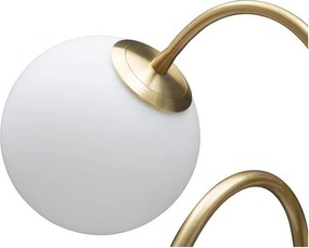 Biela/v zlatej farbe stolová lampa so skleneným tienidlom (výška 74 cm) Glamy – Mauro Ferretti