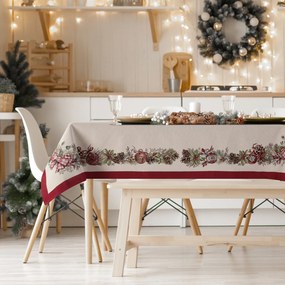 VIANOČNÝ GOBELÍNOVÝ OBRUS GARLAND 140X180 CM VZOROVANÝ