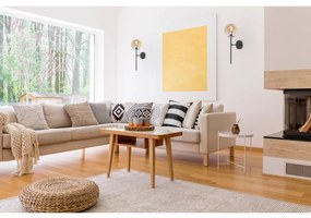 Nástenné svietidlo Paris, 1x medové sklenené tienidlo, B/CH