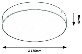 Rabalux - LED Kúpeľňové stropné svietidlo LED/18W/230V 3000-6000K IP44 biela