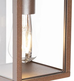 Vonkajšia nástenná lampa hrdzavohnedá s pohybovým senzorom IP44 - Charlois