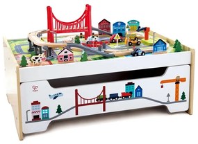 Hape Hrací stôl s úložným priestorom a vláčikodráhou