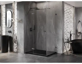 Mexen Lunar T, sklápací sprchový kút ľavý 135 x 90 cm, 8mm číre sklo, profil grafit brúsený, 834T-135-090-66-00-L