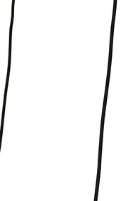 Rustikálne závesné svietidlo čierne s lanom 3-svetlo - Leia