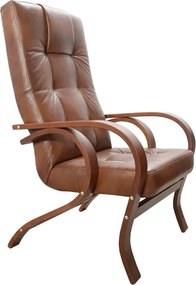 Kožené kreslo Daxter LUX, hnedá (s-12)