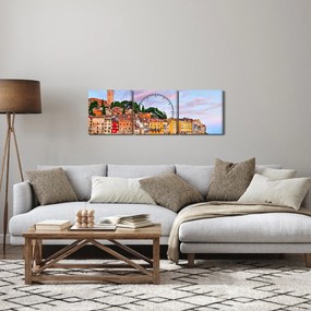 Obraz - Rovinj, Chorvátsko (s hodinami) (90x30 cm)