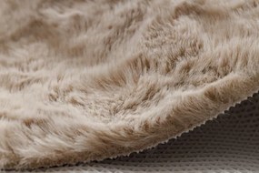 Koberec protišmykový SHAPE 3148 hviezda Shaggy - camel, béžový plyš