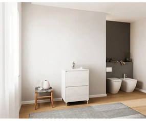 Kúpeľňová zostava Lisbona D60 2S nohy Rovere Bianco