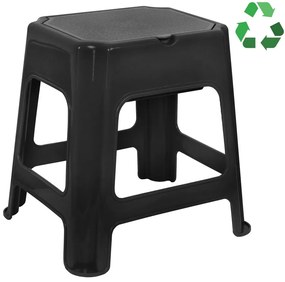 Aqualine, stolička kúpeľňová s úložným priestorom, čierna, 90902B
