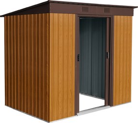 Záhradný domček BestBerg ZD-67RWB / 4,3 m² / 197 × 217 × 202 cm / dekor dreva/hnedá