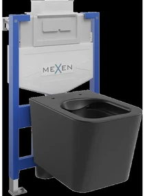 Mexen podomietkový WC systém Felix XS-U s WC misou Teo, čierna matná - 6853385XX85