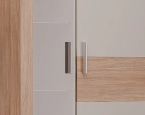 Obývacia stena Pico, dub jantárový/béžová kašmír, s osvetlením