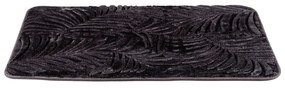Tmavosivá kúpeľňová predložka z pamäťovej peny 50x80 cm Leaves - Wenko