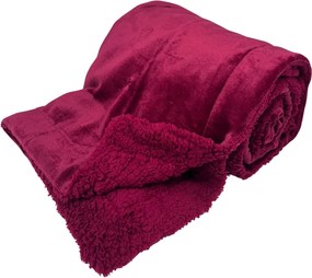 Home Elements Mikroflanelová deka s baránkom, vínová