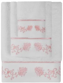 Soft Cotton Malý uterák DIARA 30x50 cm Biela / mentolová výšivka