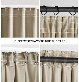 Hnedý/béžový zamatový dimout záves 140x270 cm Pleat – Restilo