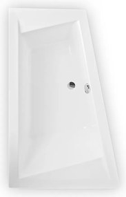 Roth Asymetrická akrylátová vaňa KUBIC ASYMMETRIC ROTH-Variant: rozmery: 160x103 cm, orientácia: Pravá - (KUBIC ASYMMETRIC 160 P - 9670000)