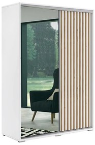 Skriňa Kair biela/lamela zlatý craft 150x215x62