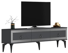 TV stolík/skrinka Muvuta 2 (antracit + strieborná) . Vlastná spoľahlivá doprava až k Vám domov. 1095412