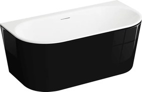 Polimat Akrylátová voľne stojaca vaňa k stene Sola 150x75 POLIMAT-Rozmery: 150x75, POLIMAT-Farba vane: Biela / grafit lesk
