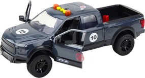 LEAN Toys Auto Pickup s motorom Svetlá Zvuk Sivá 1:12