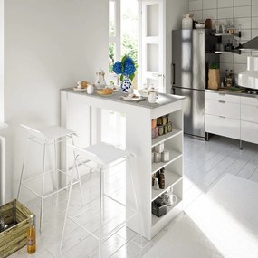 Barový stôl Austen - biela / betón