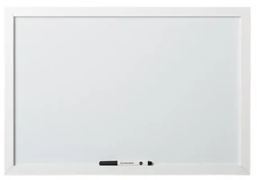 Toptabule.sk TBNM2B Biela tabuľa na magnetky v drevenom bielom ráme 120x90cm /