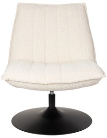 Biele kreslo z textílie bouclé Jax – White Label