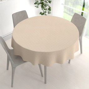 Biante Teflónový okrúhly obrus TF-085 Obdĺžničky na béžovom Ø 80 cm