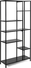 Noela Knižnica regál ARCANA 165x80 čierna