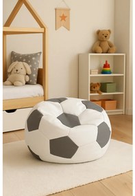 Sedací vak futbalová lopta bielosivá EMI