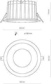 Svietidlo Nowodvorski 8767 CL KEA LED 40W, 4000K WHITE