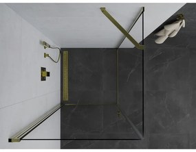 Mexen Pretoria sprchovací kút 70x70cm, 6mm sklo, zlatý profil-číre sklo, 852-070-070-50-00
