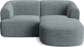 Tmavosivá menčestrová rohová pohovka (pravý roh/s leňoškou) Campi – Cosmopolitan Design