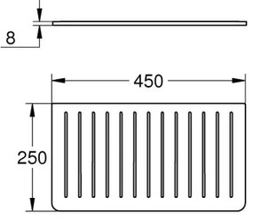 GROHE 40872K00 - Odkvapkávacia doska 450 x 250 mm keramika/čierna